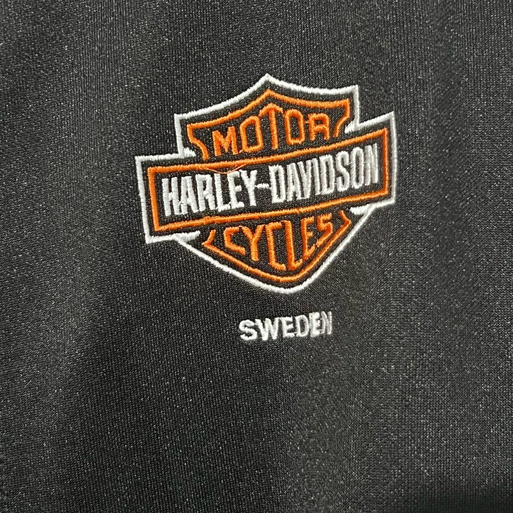 Harley Davidson Sweden‎ motorcycle track jacket zip up black orange size XXXL